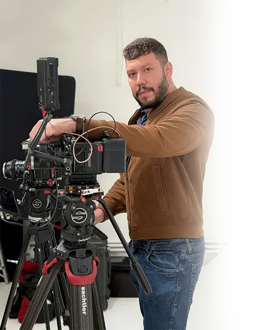 Foto de Rodrigo Reinhardt, cineasta e fundador da Reinhardt Filmes.
